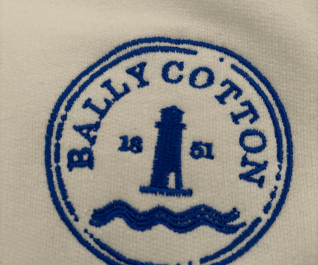 1851 Crew Neck (White/Blue Thread)  (1)